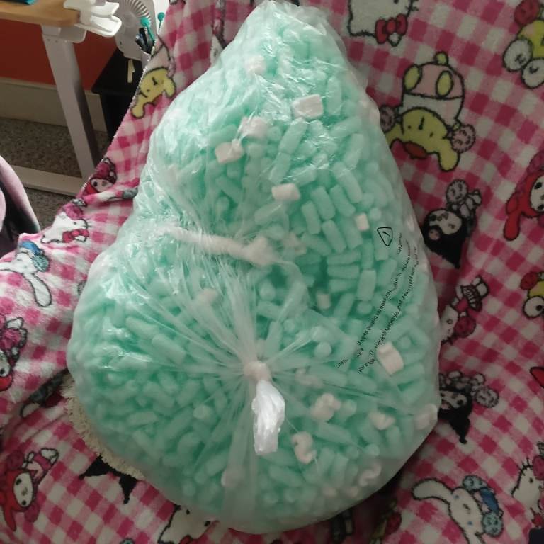 Huge bag of biodegradable packaging peanuts environmentally friendly