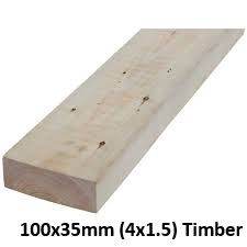 100mm x 35mm (4x1.5) Timber 