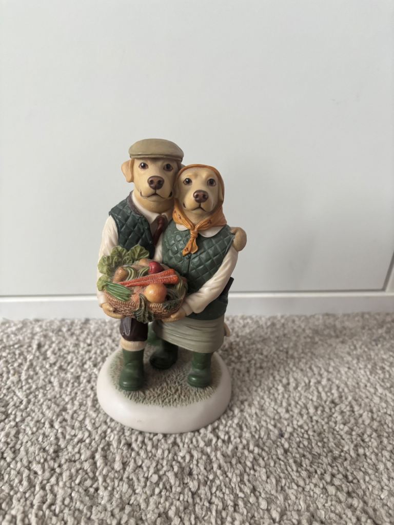 "Growing Together" Robert Harrop Yellow Lab Gardening Couple Vintage