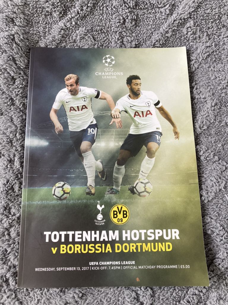 Tottenham football programme
