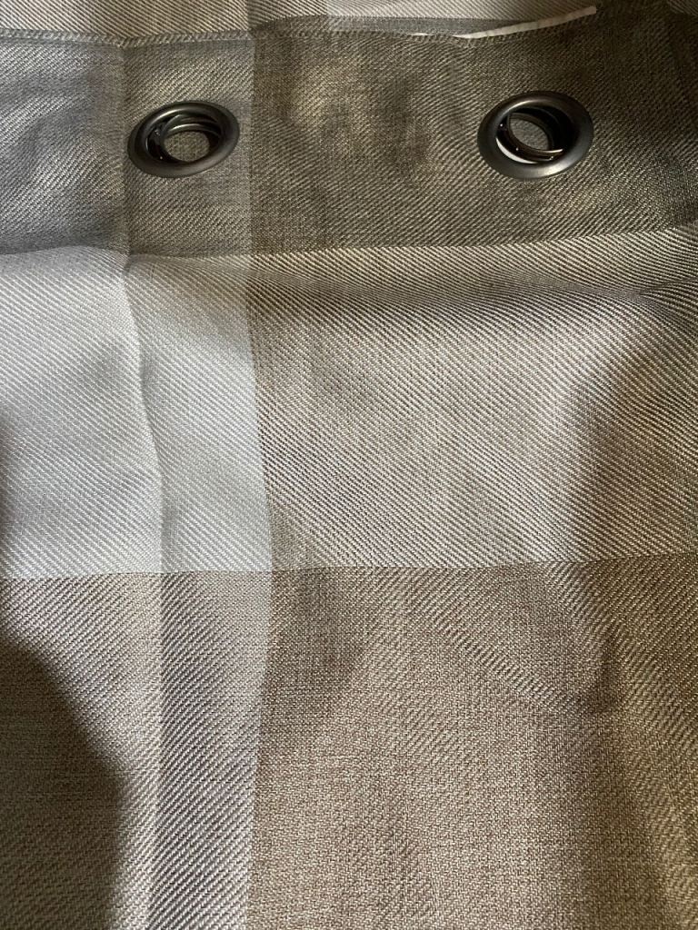 Curtains in check pattern/ greys& beiges 
