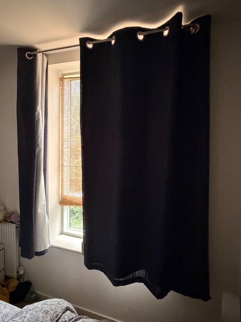 Argos Habitat Blackout Eyelet Curtains - blue - 168x183cm