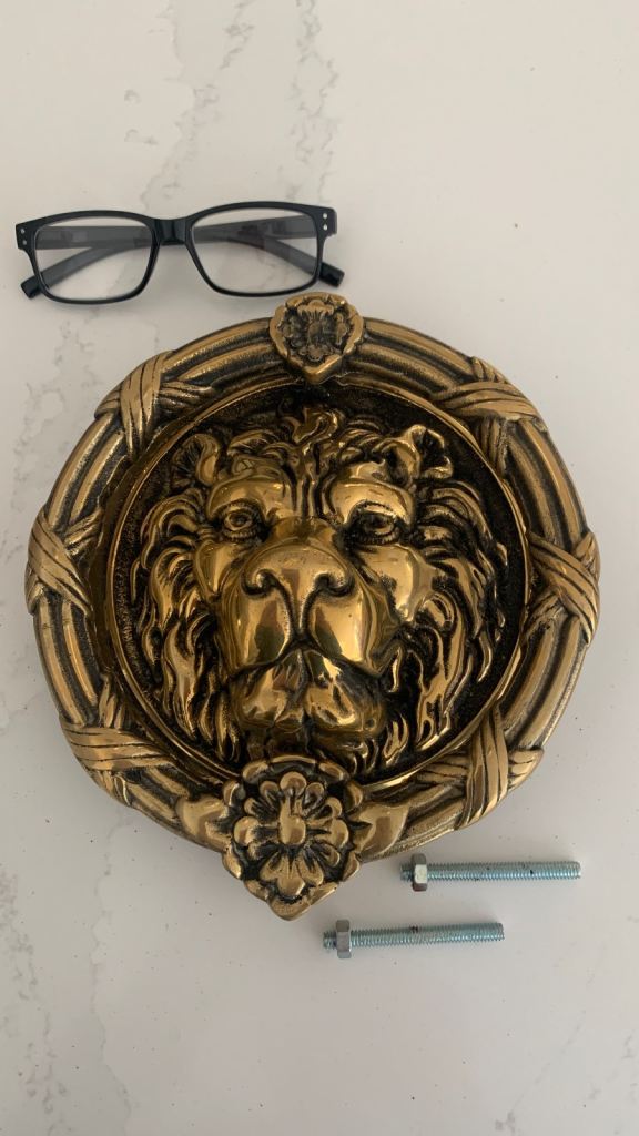 Very large brass door knocker