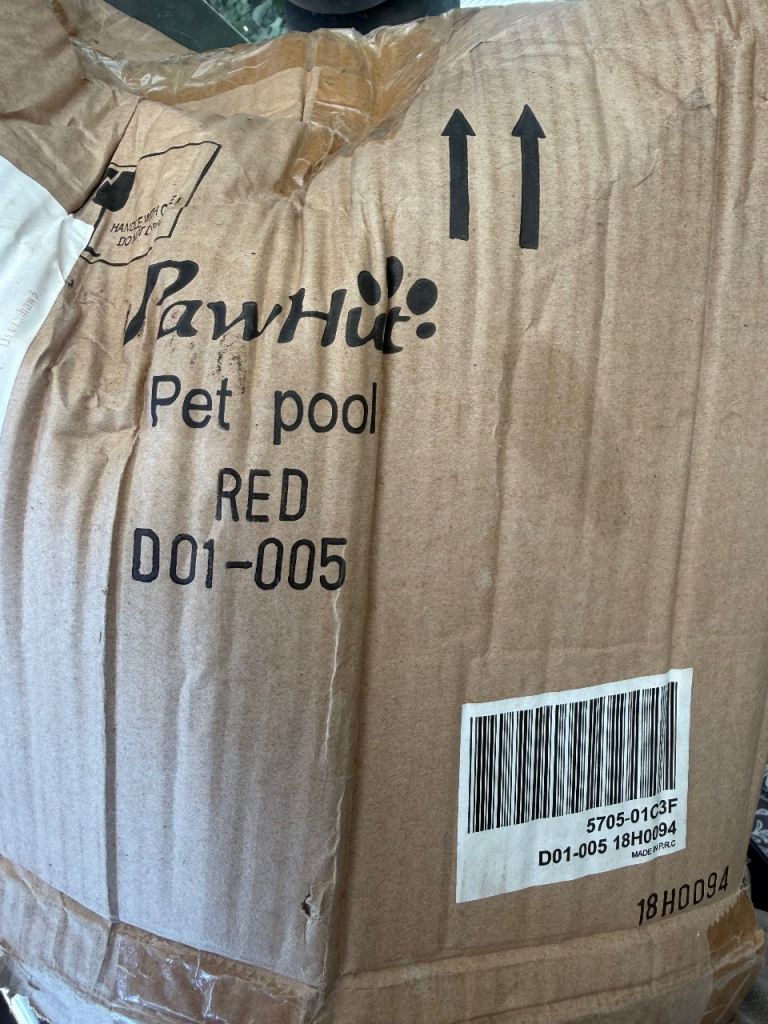 Pawhut pet water pool 30cm deep approx unsure width round used once 