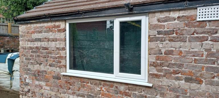 White UPVC Double Glazed Frame with Glass	