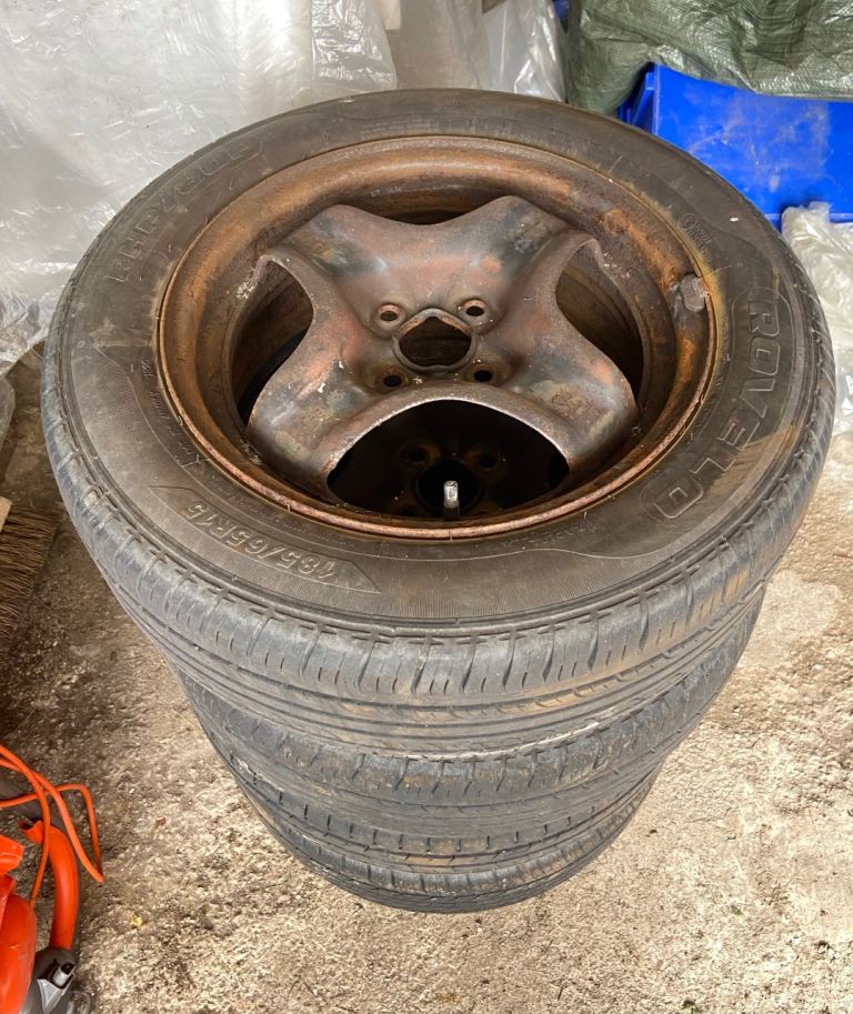 Genuine 4 x 15” Vauxhall Corsa E model Wheels and good tyres  
