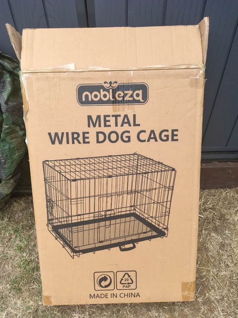 Dog crate new in box 2 door