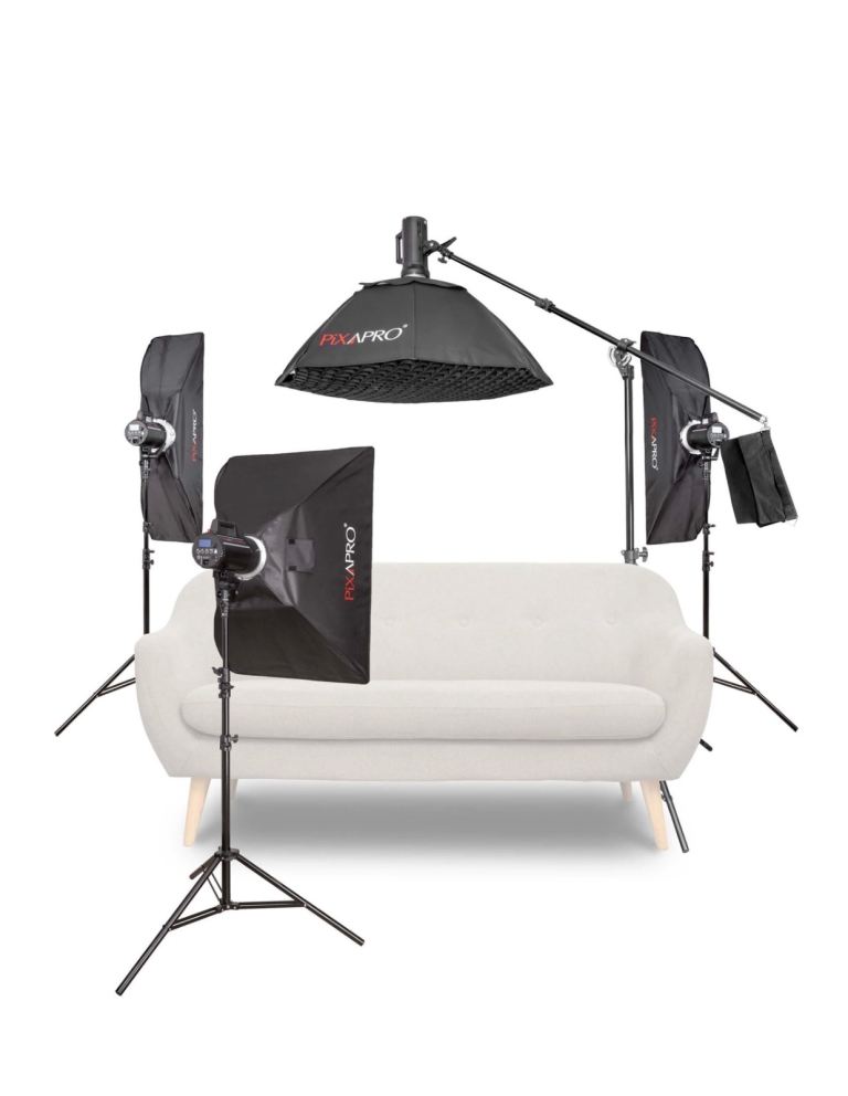 Studio Photography Lighting Kit - Softboxes, Stands, Triggers