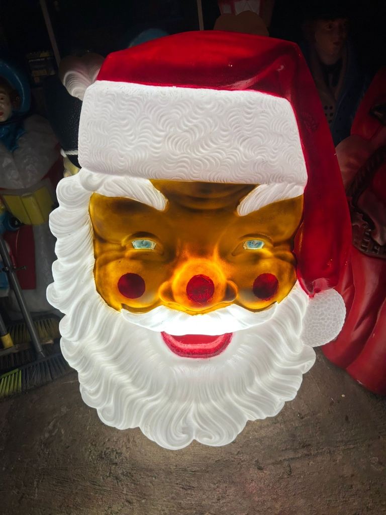 Large Santa Face Blow Mold