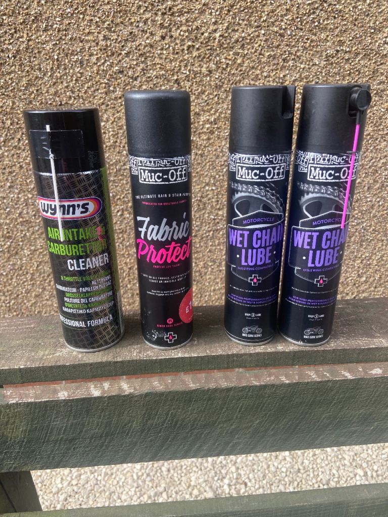 Muc off products helmet and bike 