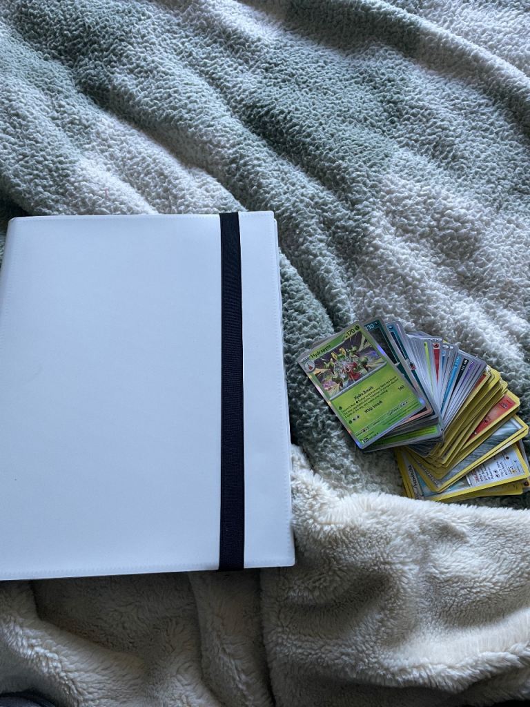 Pokemon cards and trading card folder