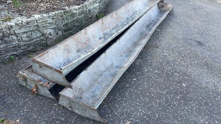 galvanised planter trough feeder 2.5m x3 available