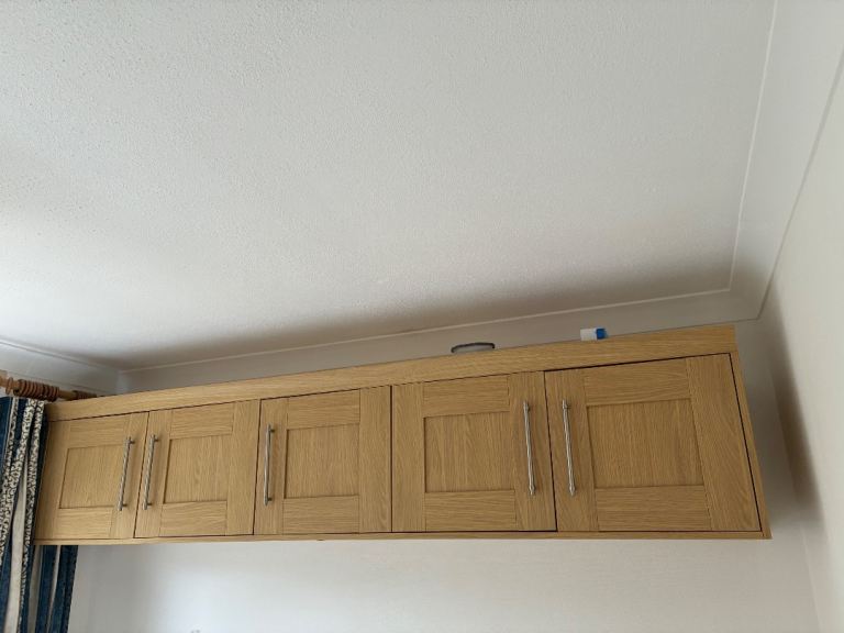 Wooden Wardrobe Top Storage Units - Good Condition