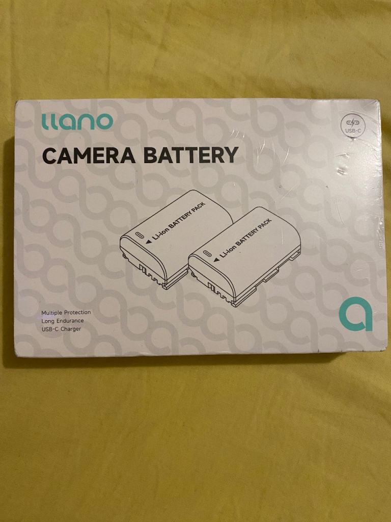 New LLANO Camera Battery Pair (2x) for Various Cameras