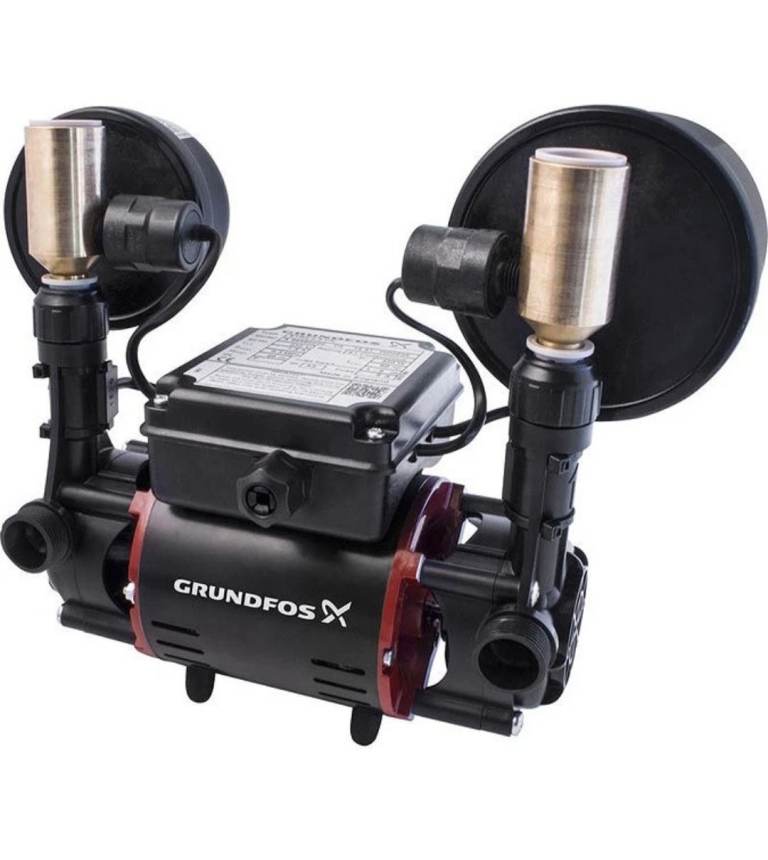 Grundfos STR2-2.0 CN Shower Pump 98950220 2.0 Bar Twin Universal Shower Pump