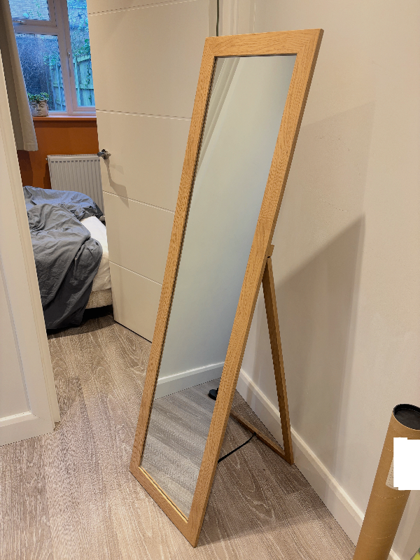 Ikea Standing Mirror - Wood Frame