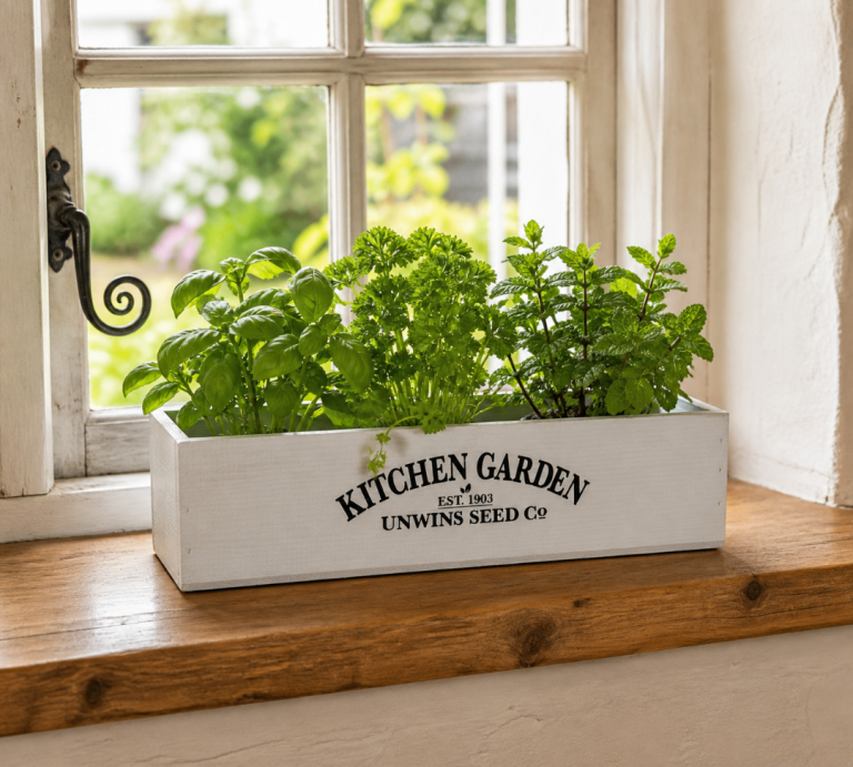 Wooden Kitchen Garden Planter Box Indoor Herb Tray