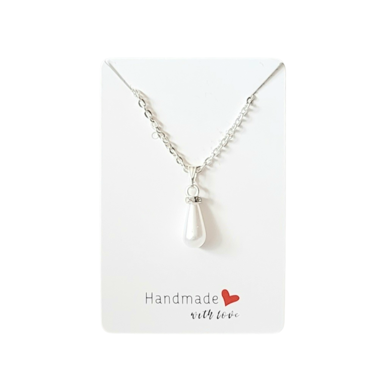Handmade White Pearl Waterdrop Necklace