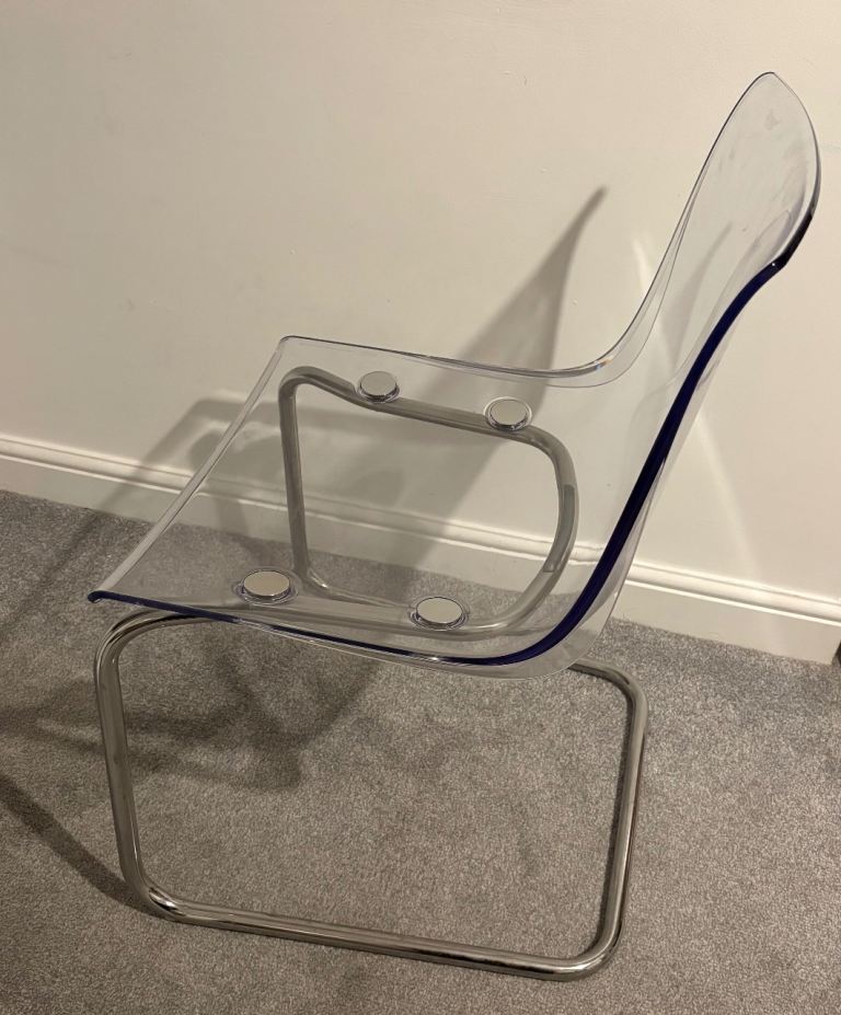 IKEA TOBIAS Clear Chair – Good Condition
