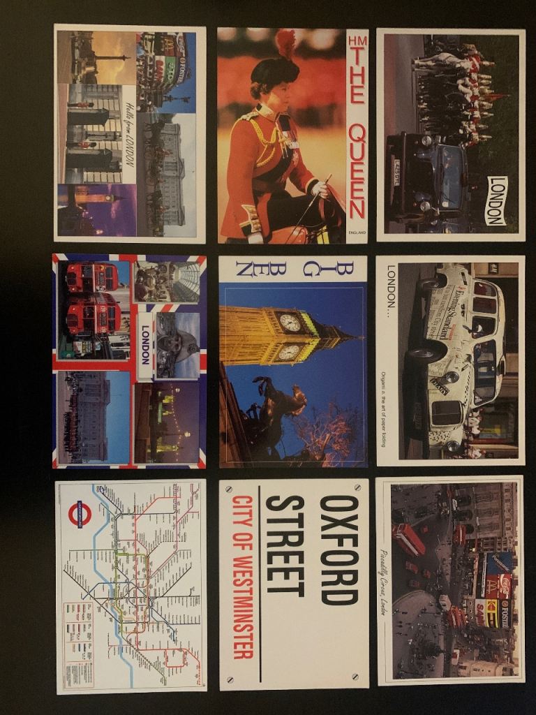 Selection of vintage London themed postcards – Good Condition