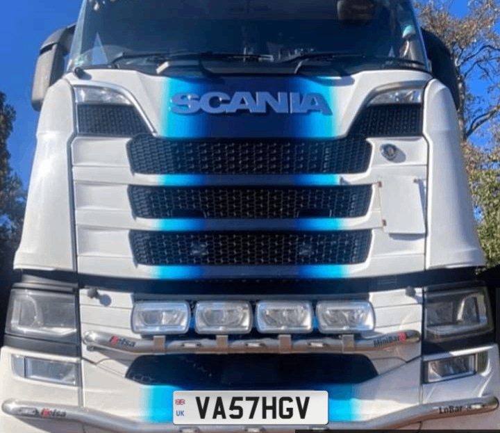 VA57HGV number plate 