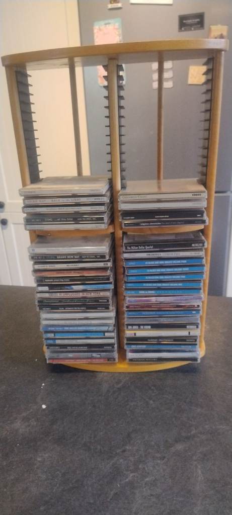 CD rack with 43 CDs