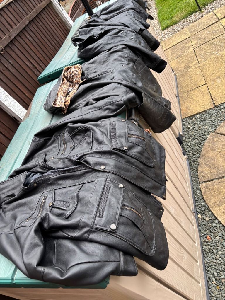 Selection of Black Leather like  Jackets and Coats