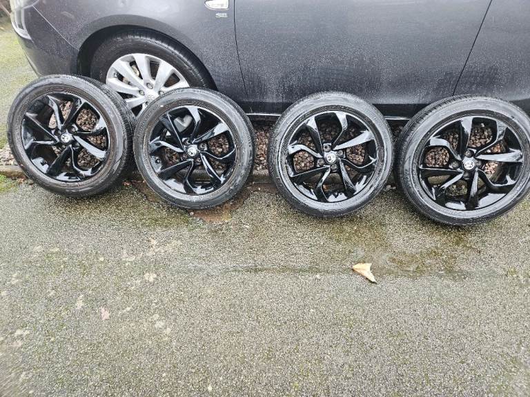 Vauxhall corsa 16in alloy wheels and tyres set 4 pcd100 fitment 4 stud  