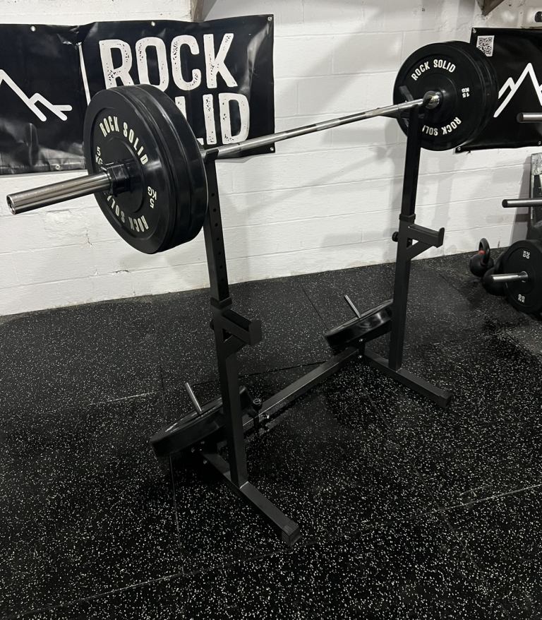 Home Gym Bundle (Squat rack, Barbell, weights)