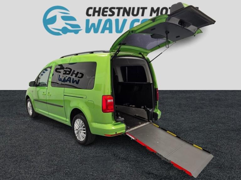VW Caddy Maxi WAV Wheelchair Access DSG Auto 5 Seats Green 34K Miles No VAT