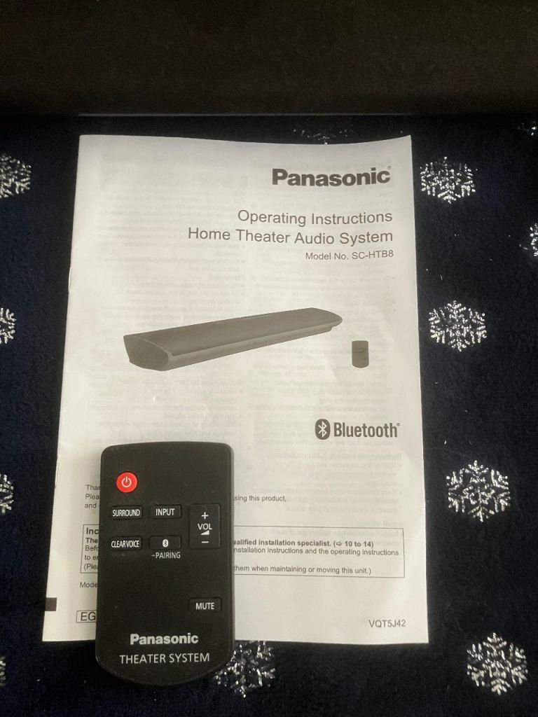 Panasonic SC-HTB8 Home Theater Soundbar with Remote