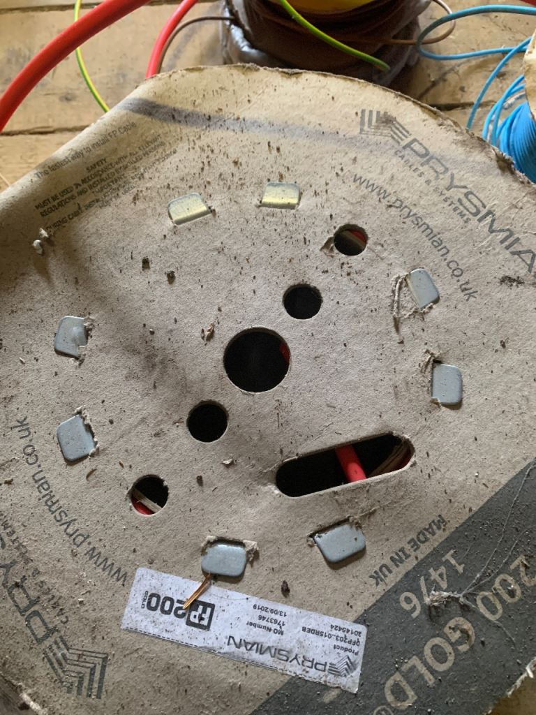 Prysmian FP200 Gold Electrical Cable – Part Used Reel