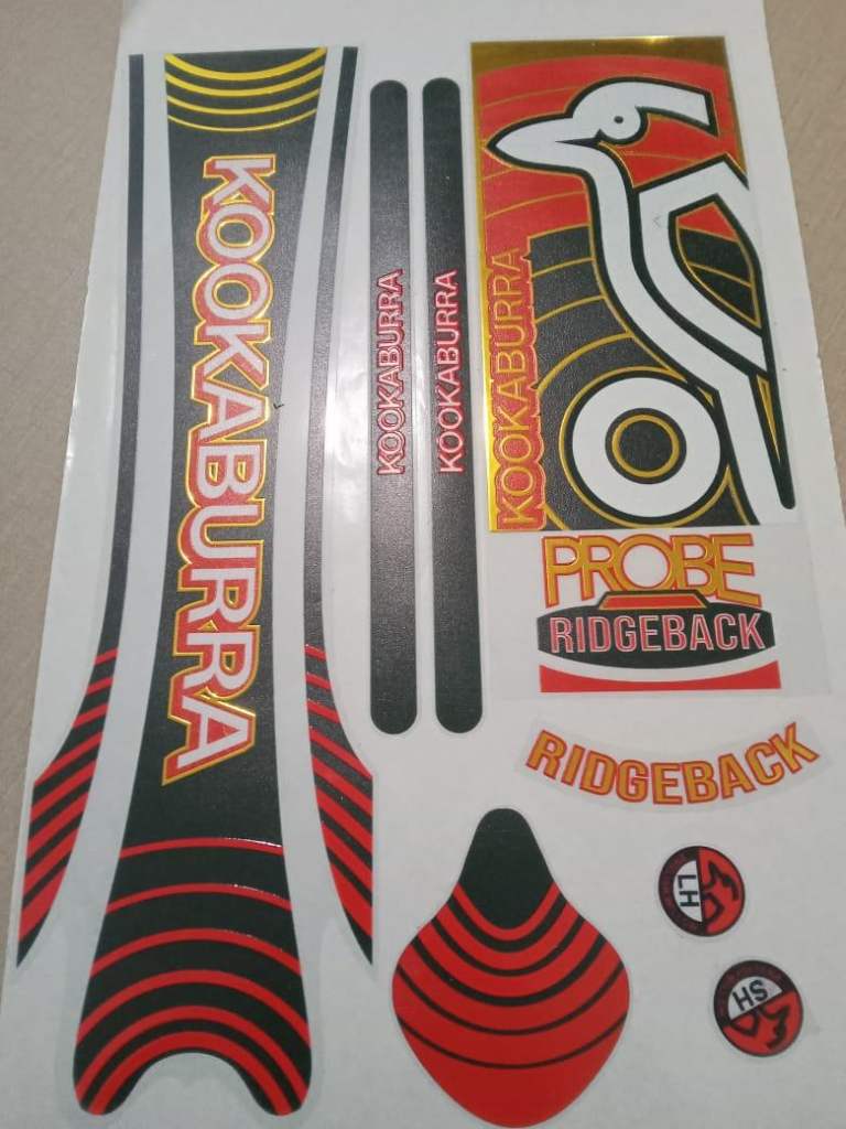 Original 2025 Digital RIDGEBACK KOOKABURRA CRICKET BAT STICKERS