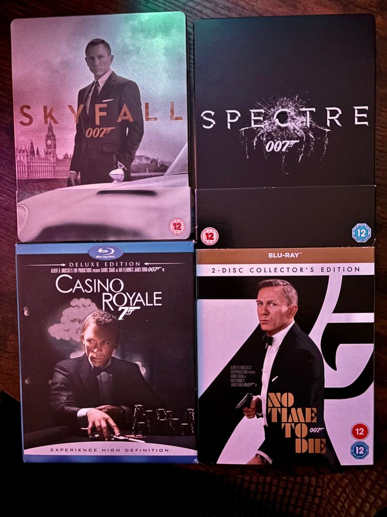 4 x James Bond films blu ray (2 steelbooks)