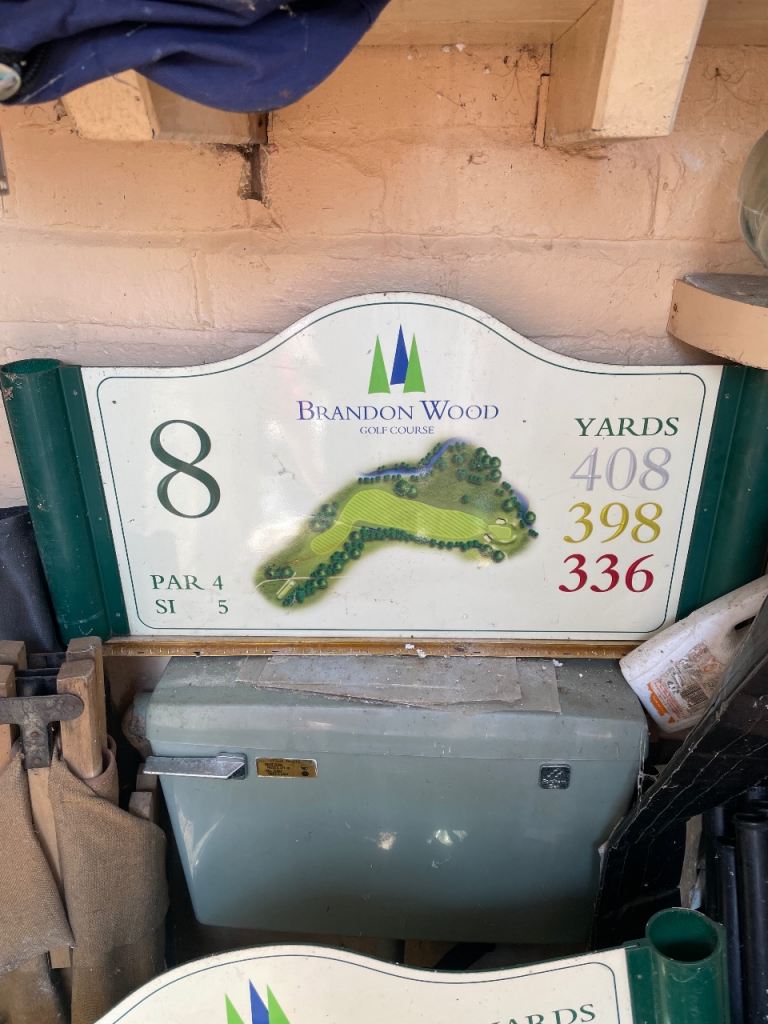 Brandon Wood Golf Course Hole Signs - Fair Condition