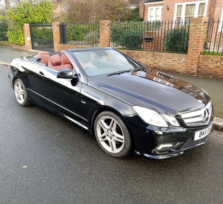 2011 MERCEDES-BENZ 1.8 AMG CGI E200 SPORT AUTOMATIC RED LEATHER CONVERTIBLE ULEZ
