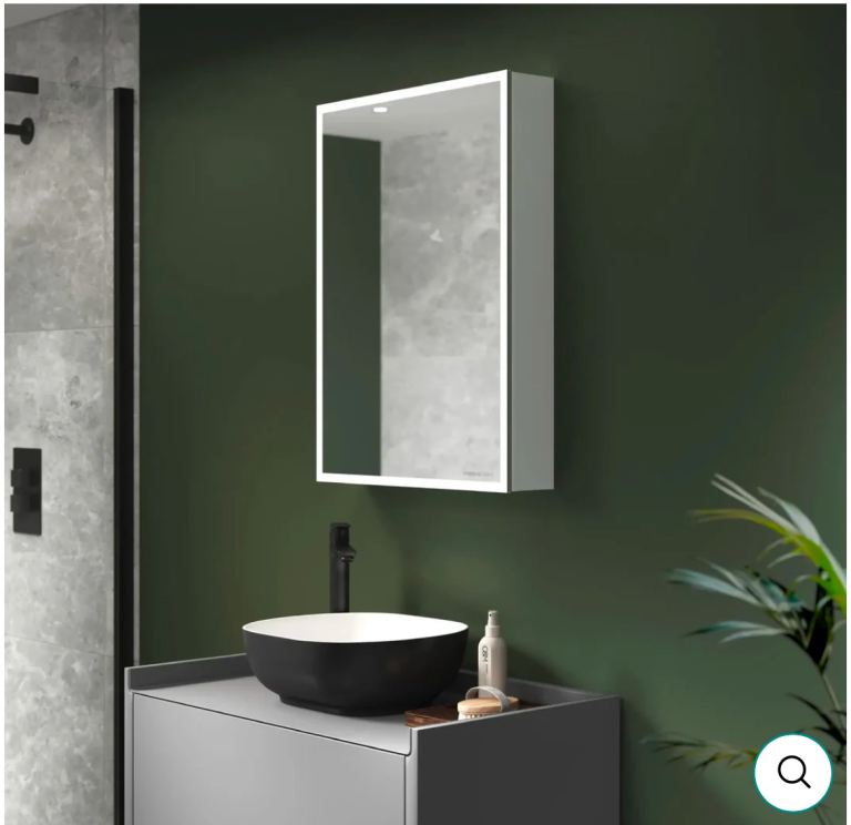 Bathroom Mirror Cabinet - Inside Mirror Damaged