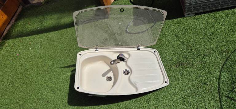 SPINFLO sink with drainer for camper caravan motorhome boat.