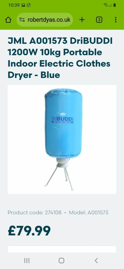 DriBuddi clothes dryer