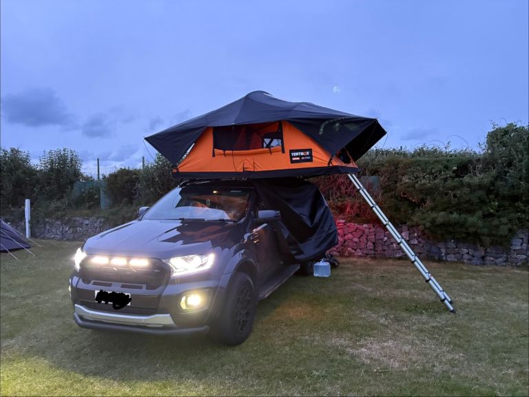 TentBox Roof Tent - Black and Orange, Good Condition