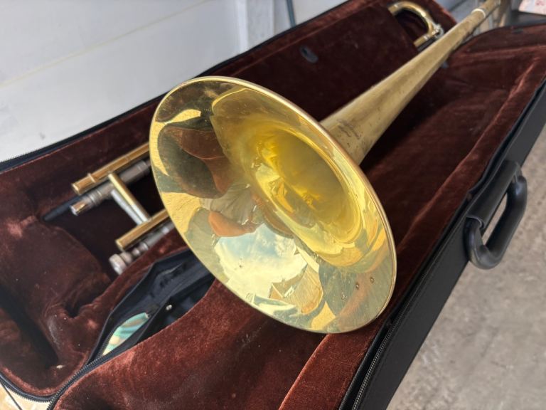 Trombone with case