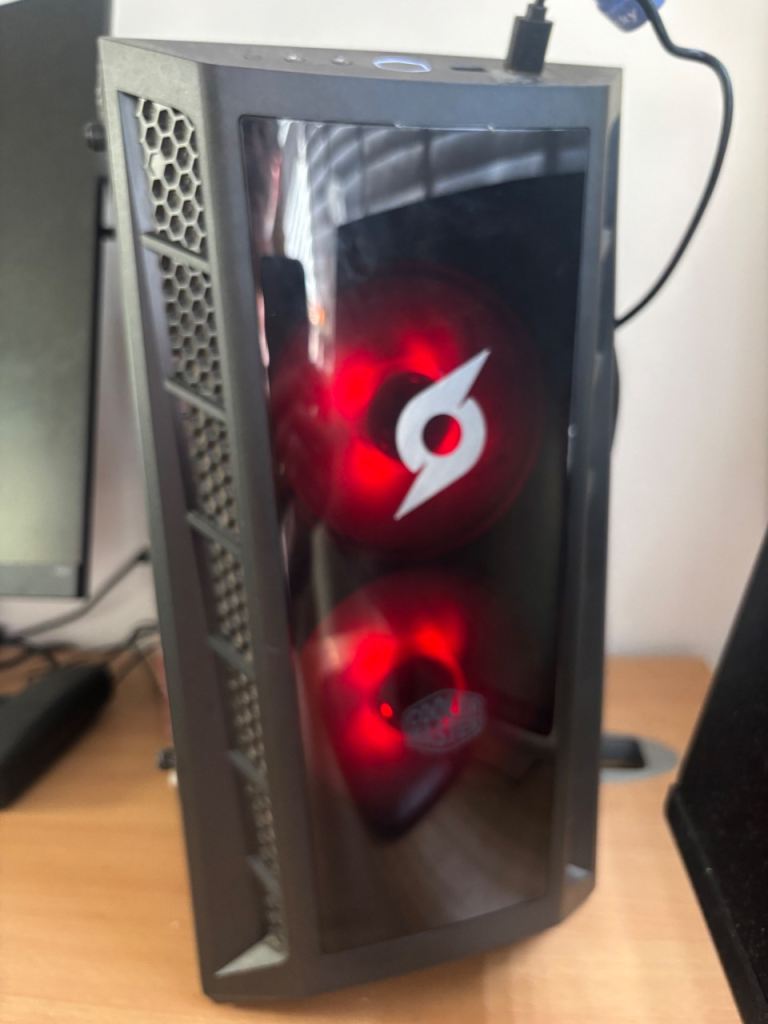StormForce Gaming PC Desktop - Good Condition, Red LED Fans