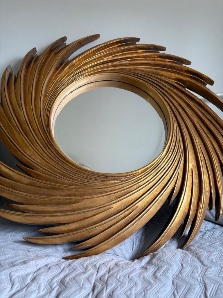 Gold sunburst mirror 