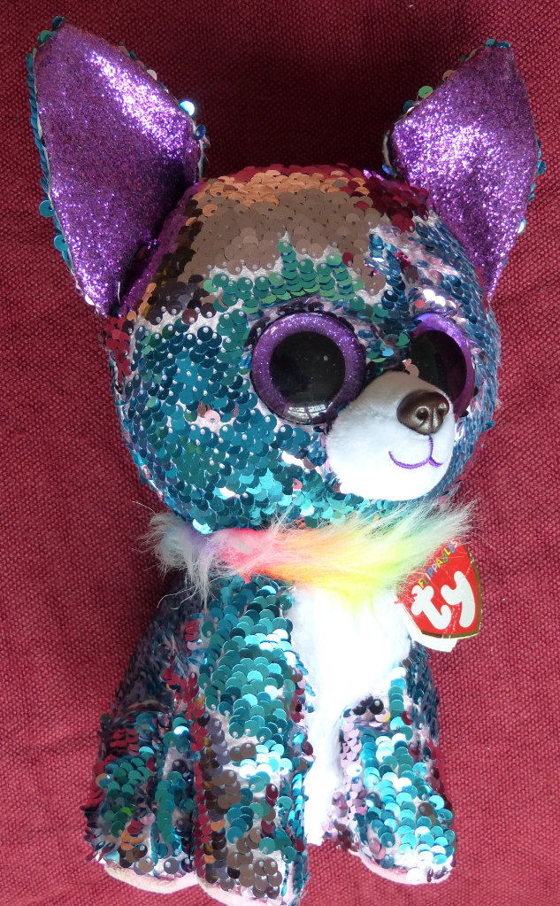 TY Flippables Yappy the Chihuahua Sequin Soft Toy 9in 23cm