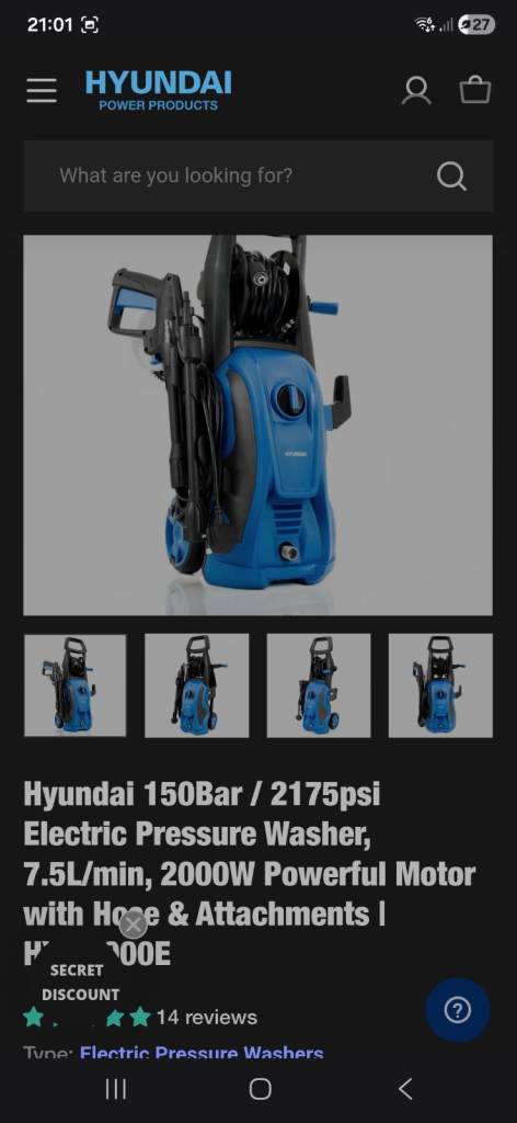 Pressure washer 150bar