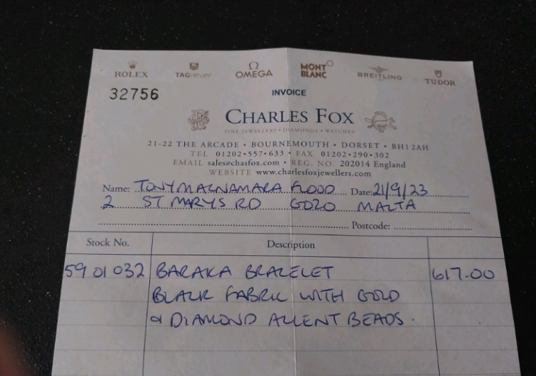 Baraka Gold & Diamond Allen Beads Bracelet - New