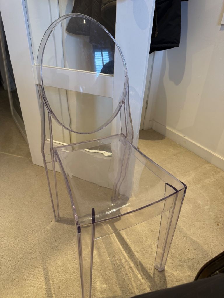 Clear Plastic Ghost Chair – Very Good Condition