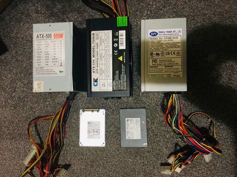 3 pc power supply/ 2 128 SSD hard drive 