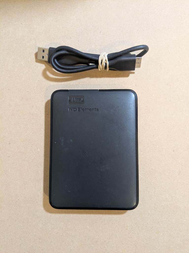 WD Elements 1TB Portable Hard Drive with Cable