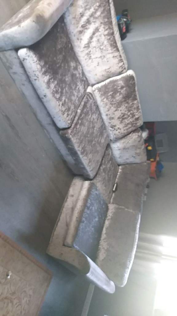 Crushed velvet corner sofa 
